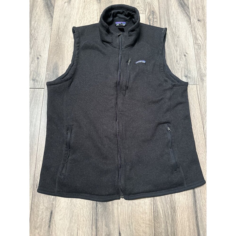 Patagonia Men's Black Better Sweater Fleece Vest XL READ